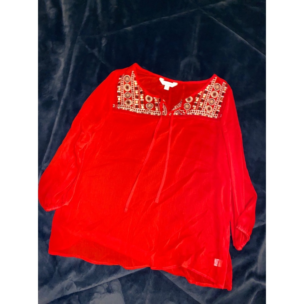 Red blouse